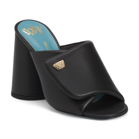 VALENTINA RANGONI Made In Italy Leather Titta Open Toed Slide Sandals - Picture 1 of 2